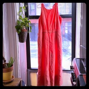 Beautiful Coral Cropped Jumpsuit